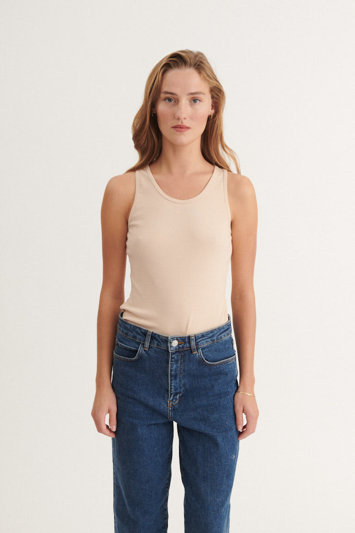 Basic Apparel Ludmilla Tank Toppe 777 Smokey Grey